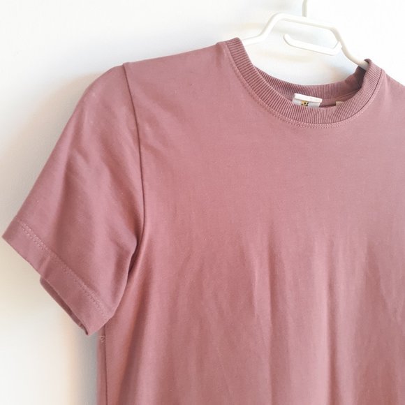 KOTN | Essential heavyweight cotton crewneck t-shirt in Dusty Rose pink. Size XS - Picture 3 of 4